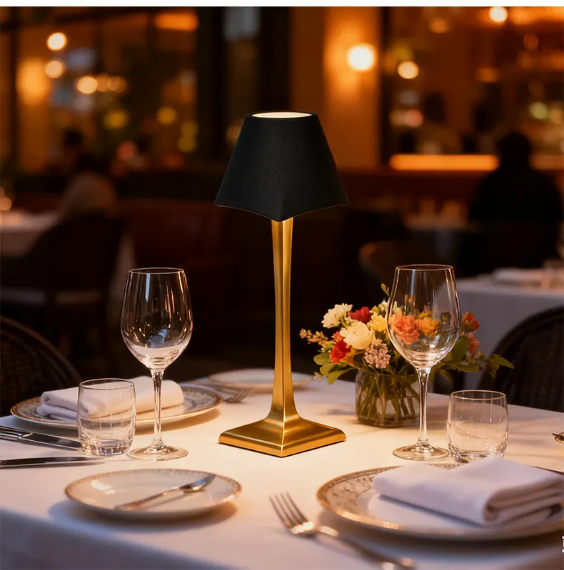 Cordless table lamp program for restaurant dining