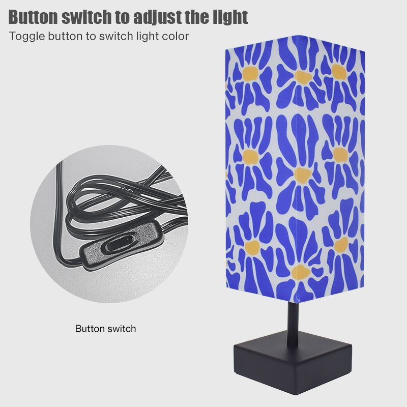 Inline push-button switch used to control the three color temperature table lamp