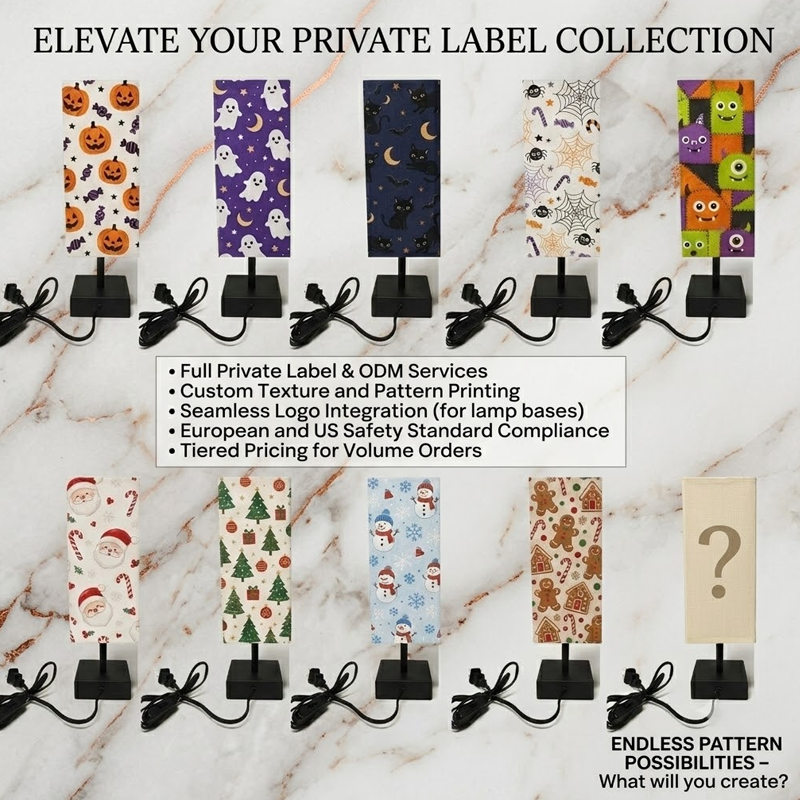 Halloween fabric table lamp patterns