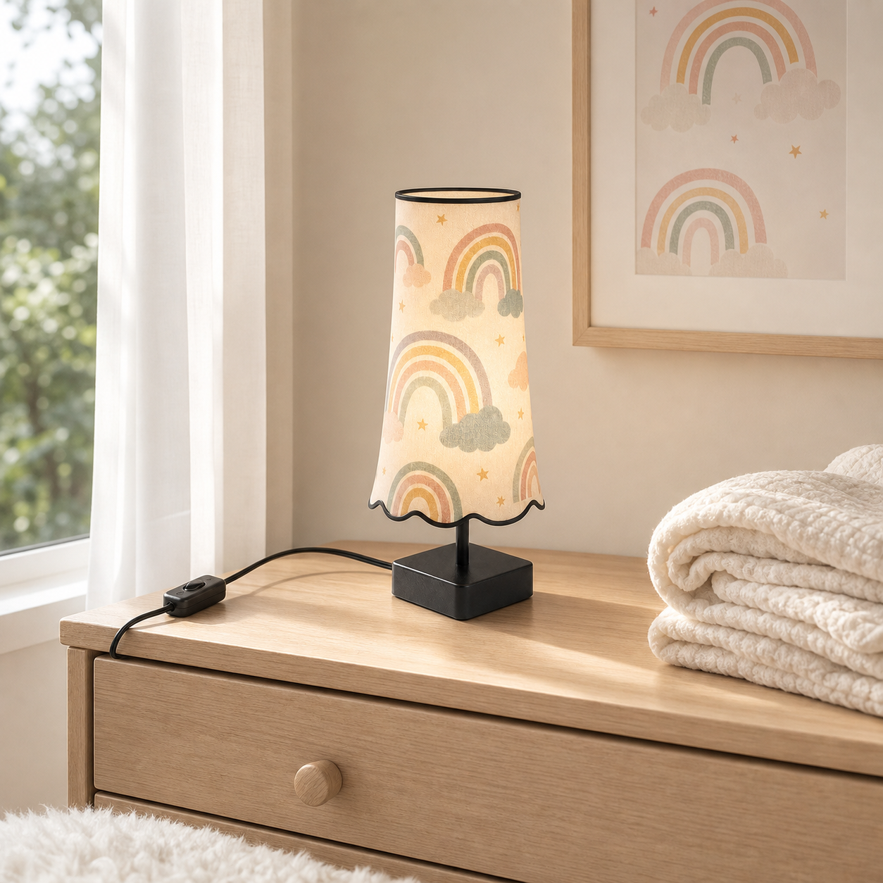 Pastel Rainbow Nursery Table Lamp
