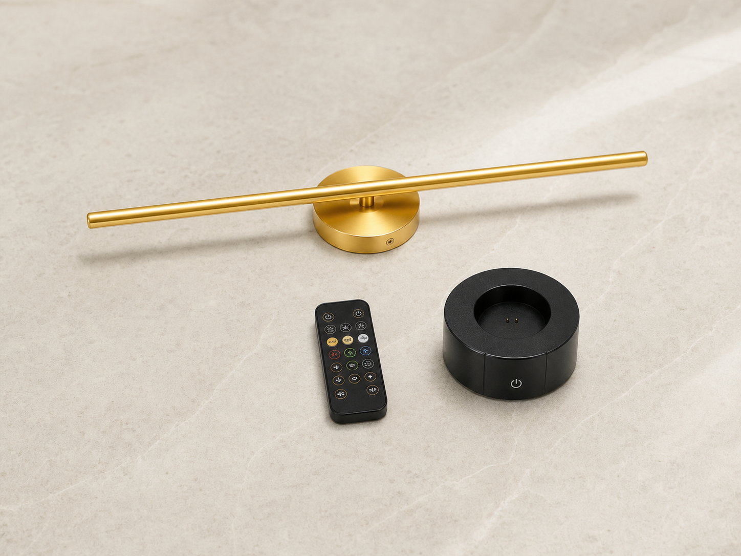 Rechargeable wall light body with charging dock and remote control