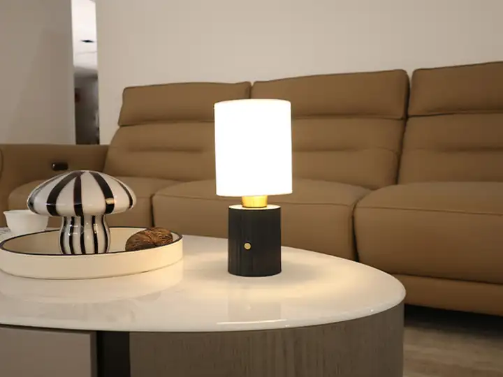 Pleated Fabric Rechargeable Table Lamp from Jian Bian