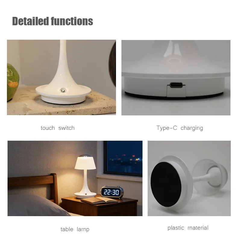 Soft-Glow Rechargeable Table Lamp functions and construction